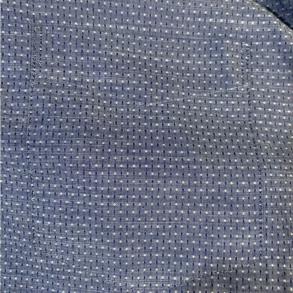 Marc Anthony Luxury Slim Fit Shirt XXL Button 1-Pocket Navy Dot Long Sleeve  New - Picture 4 of 8